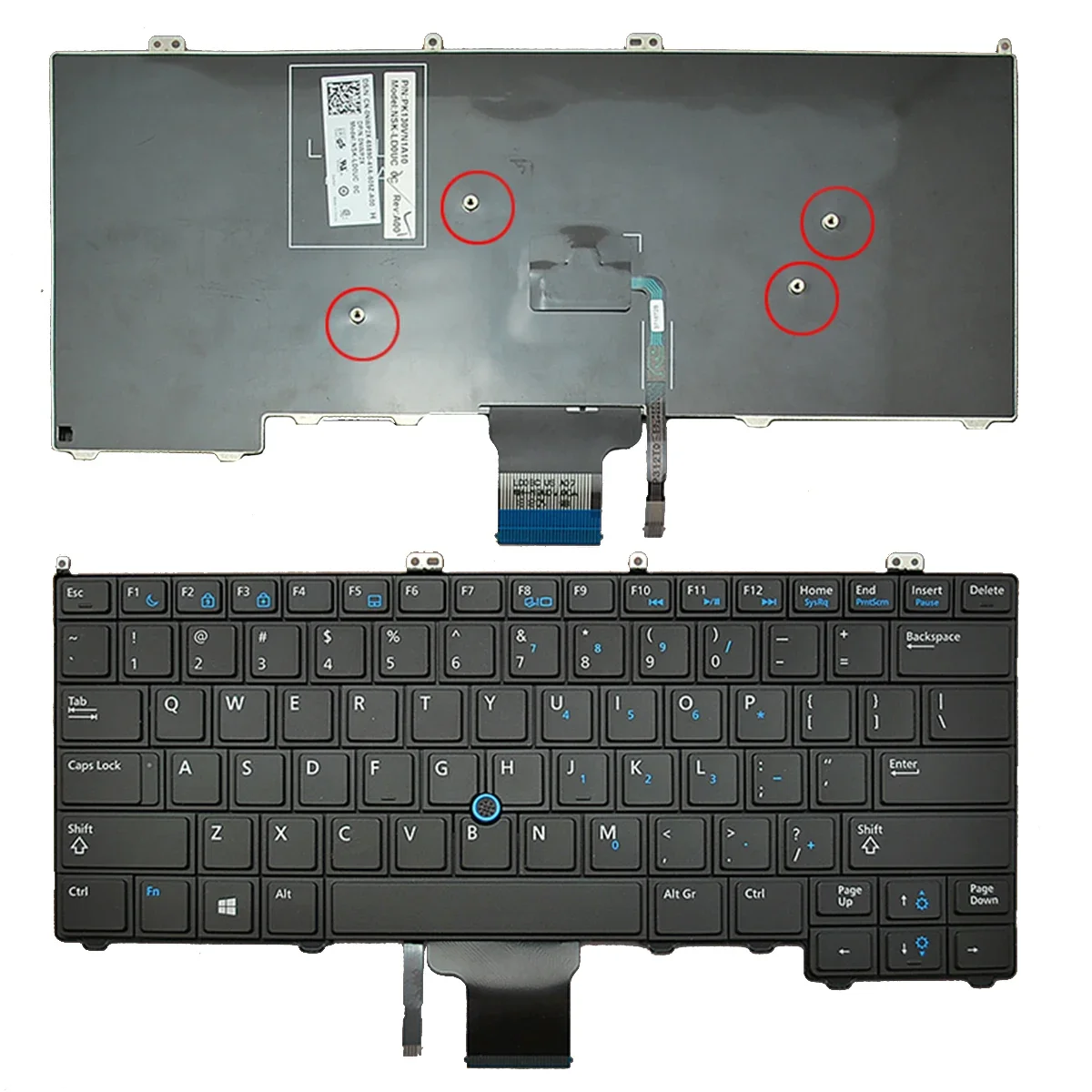 

Оригинальная черная клавиатура для DELL LATITUDE E7440, США, ЕС, NPR1D 0NPR1D