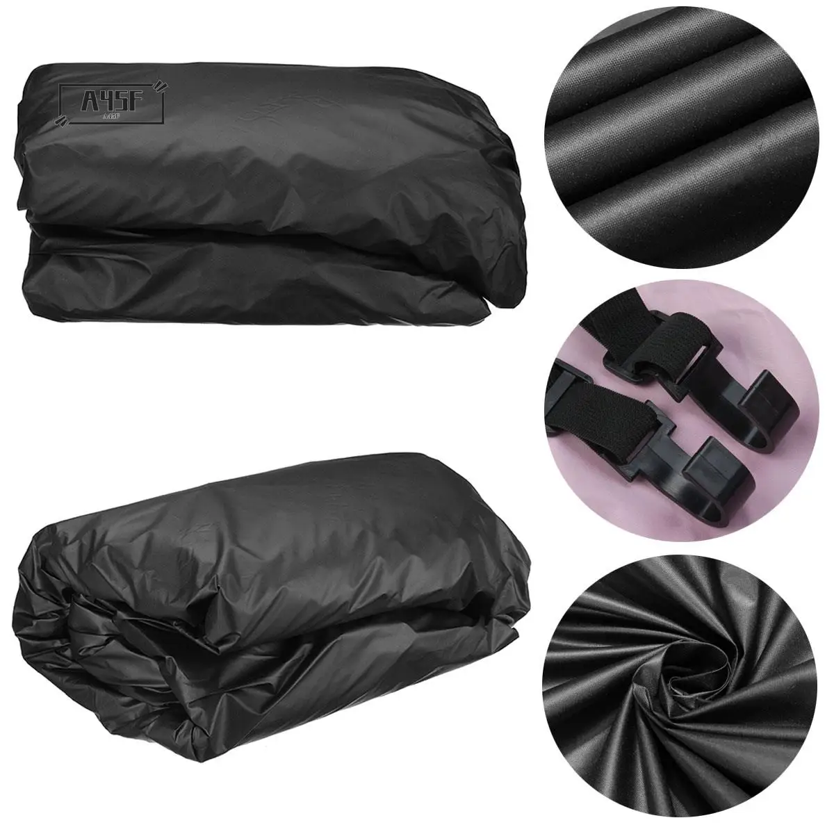 

A45F-Caravan RV Roof Protective Cover Protection Tarpaulin 210D Waterproof With 26Pcs Windbreak Belts For RV Caravan