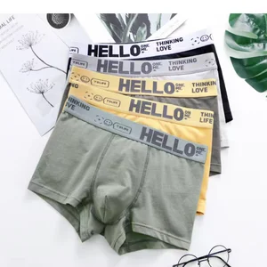 Comfortable and breathable male clothing, men's boxers, sexy underwear, fashion style, soft, catton panties for boys, 1 pc, 5pcs 6 Main Sales Box underwear - №4
