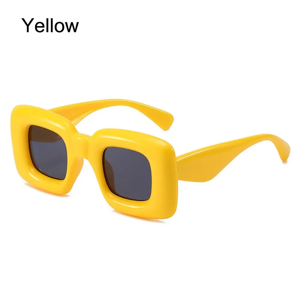 

Retro Unique Eyewear Women Shades Red Yellow Y2K Sunglasses Square Sun Glasses