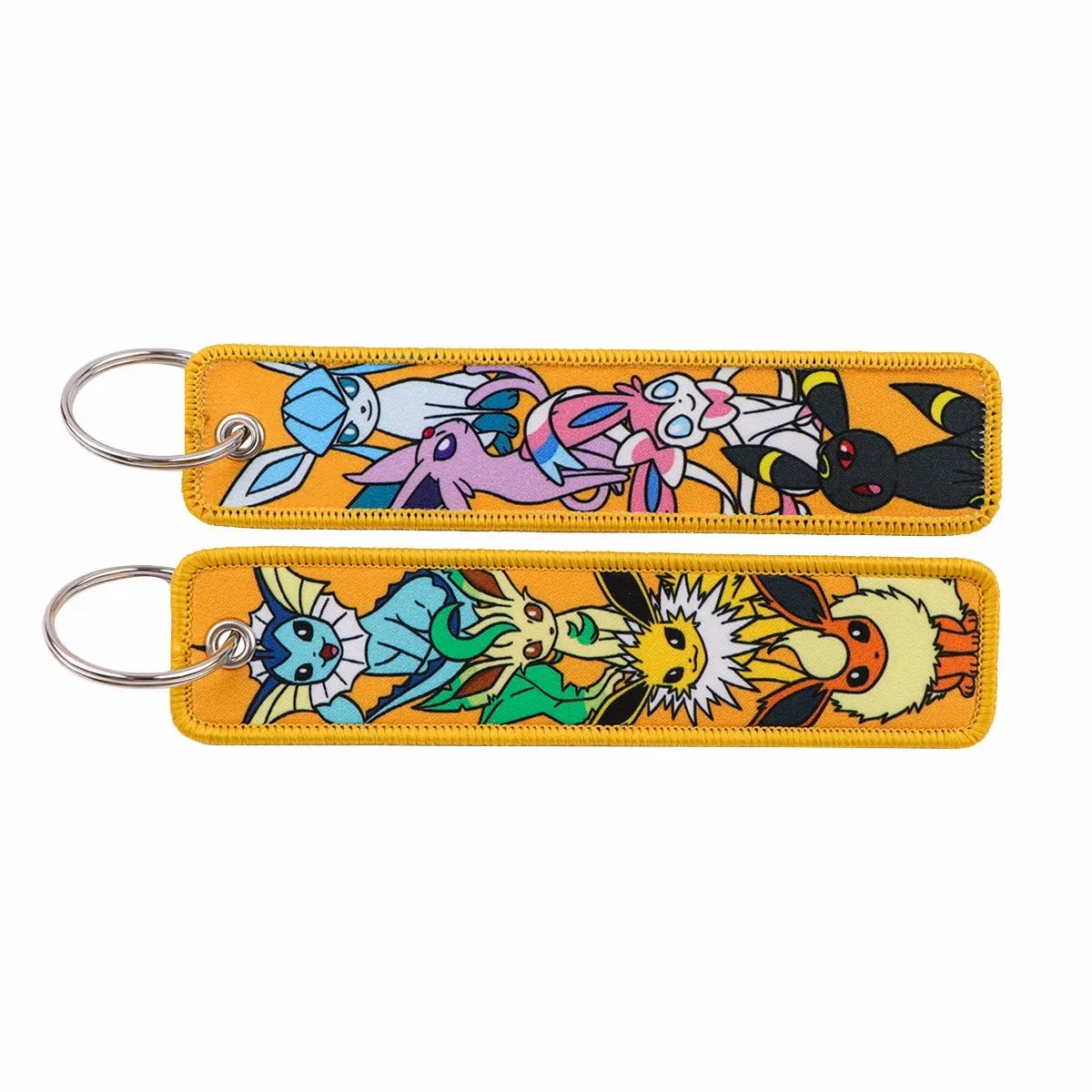 Anime Pokemon Cartoon Stickerei Schlüsselanhänger Zubehör Schlüsselband Niedliche Pikachu Figuren Etikettenhalter Schlüsselring Anhänger Spielzeug Geschenk