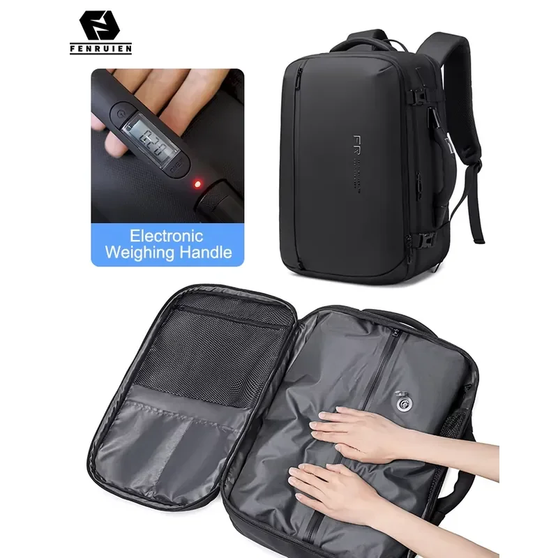 Men's Large Capacity 60L Airbag Vacuum Backpack USB Waterproof Stylish Travel Bag for Business Trip New Luggage Gravity