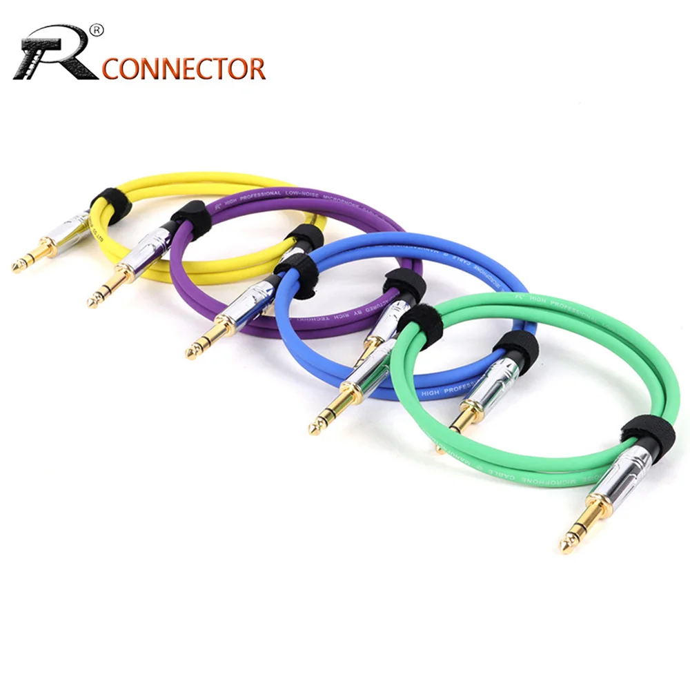 

Guitar Instrument Cable,6.35mm TRS Stereo Male to Male Audio Extension Cord for Electric Guitar,Bass Guitar,Electric Mandolin