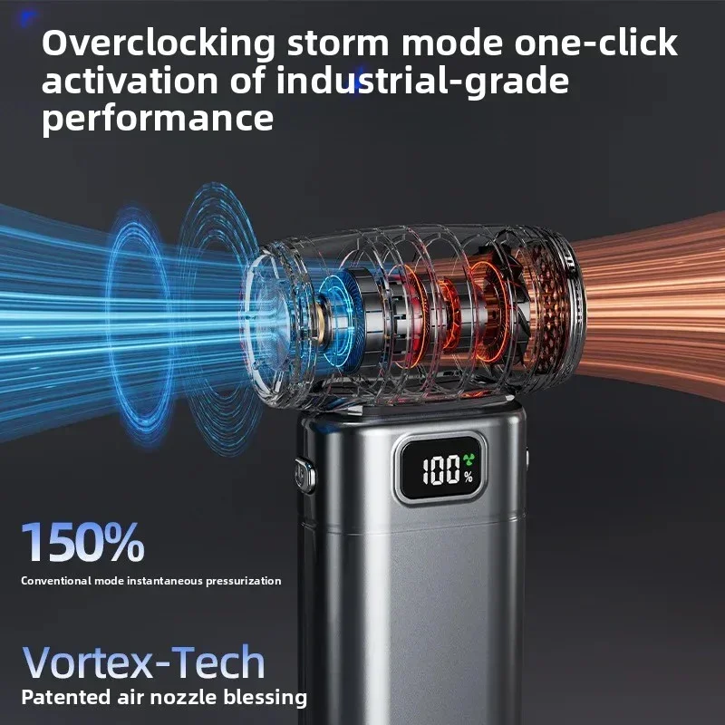 1000000rpm turbo jet ventilador de ar poderoso motor sem escova recarregável portátil ventilador portátil ferramenta pc violento ventilador