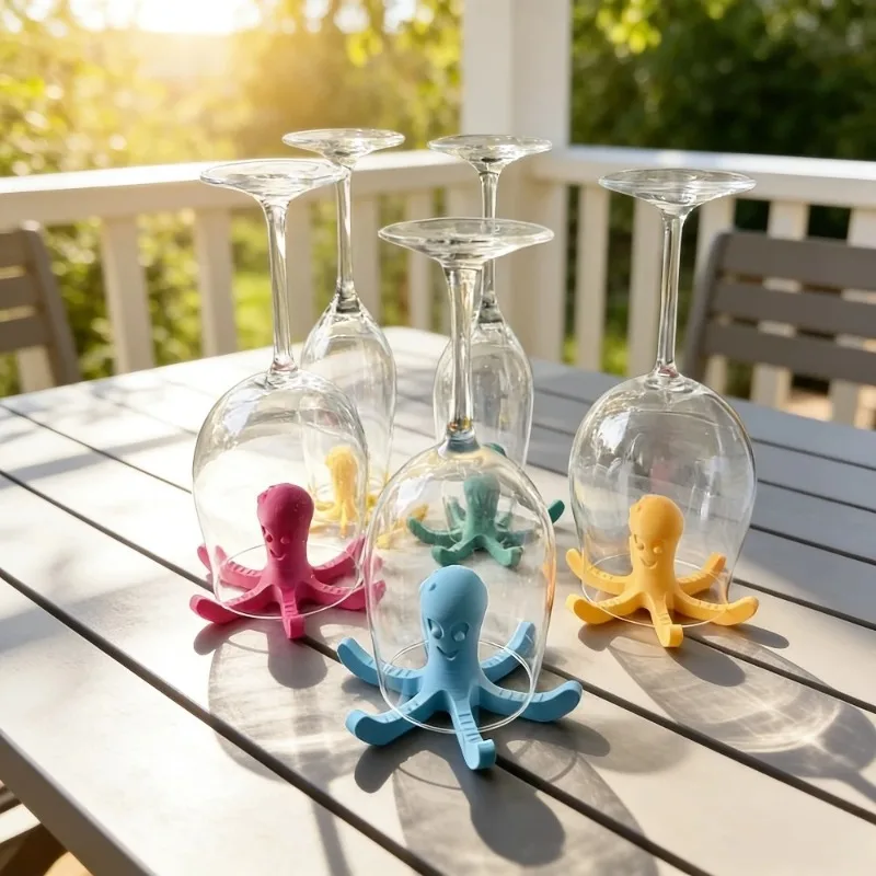 Unique Home Storage Valentine's Day Gift Creative Octopus Cup Holder Quick Dry Dish Rack Space Saver Organizer Kitchen Counter