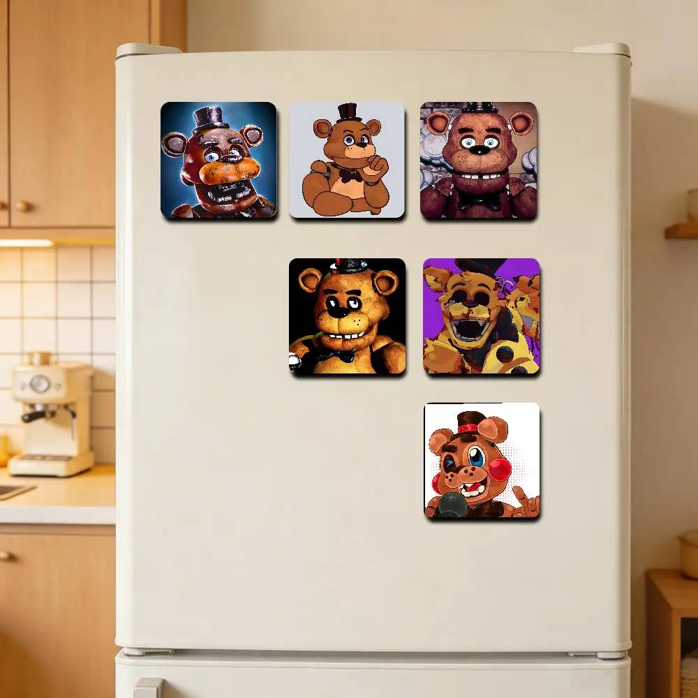 F-Freddy F-FazbearS Sublimation Magnet Cartoon Anime CuteFridge Magnets Personalized Sublimation Products for Kitchen