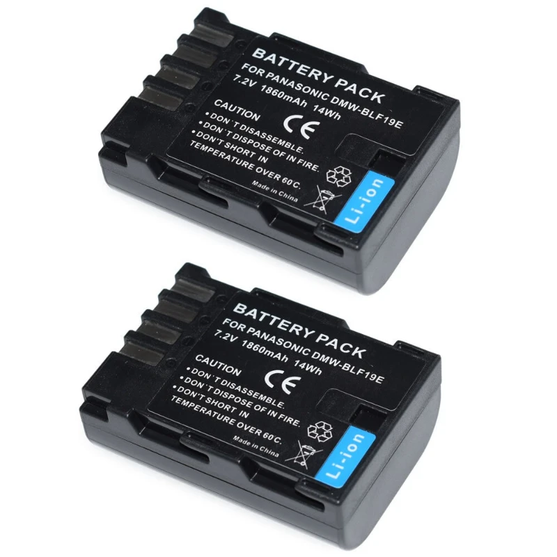 สำหรับพานาโซนิค GH3 GH3A GH4 DMW-BTC10 DMW-BLF19PP DMW-BLF19E แบตเตอรี่ 2 ชิ้น