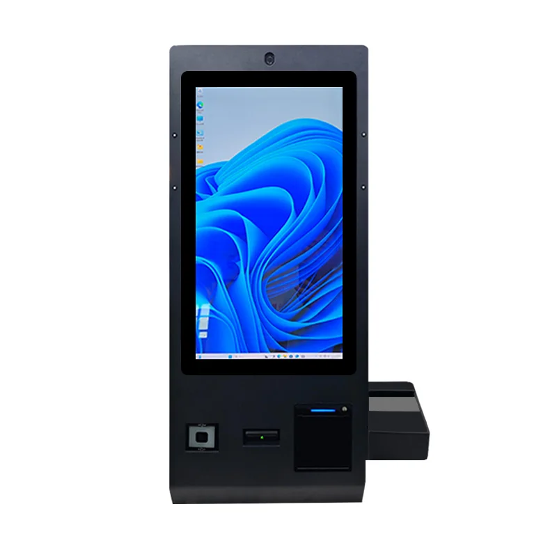 

24-inch Desktop Touch Screen Self Service Ordering Machine With OCR Passport Scanner Printer Payment Display Kiosk