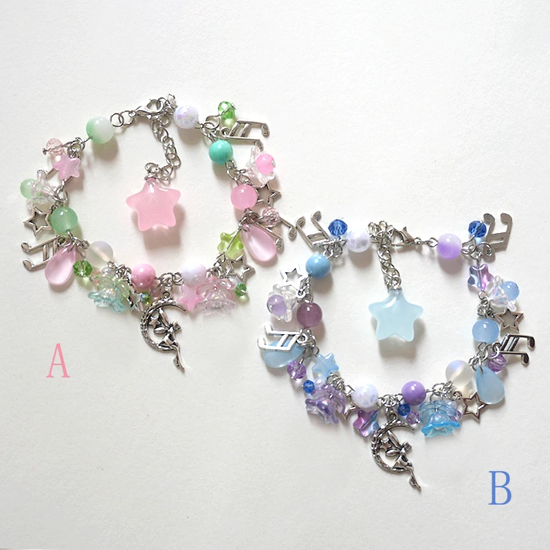 Fairy Core Bracelet Flower Star Couple Beaded Jewelry 1pc