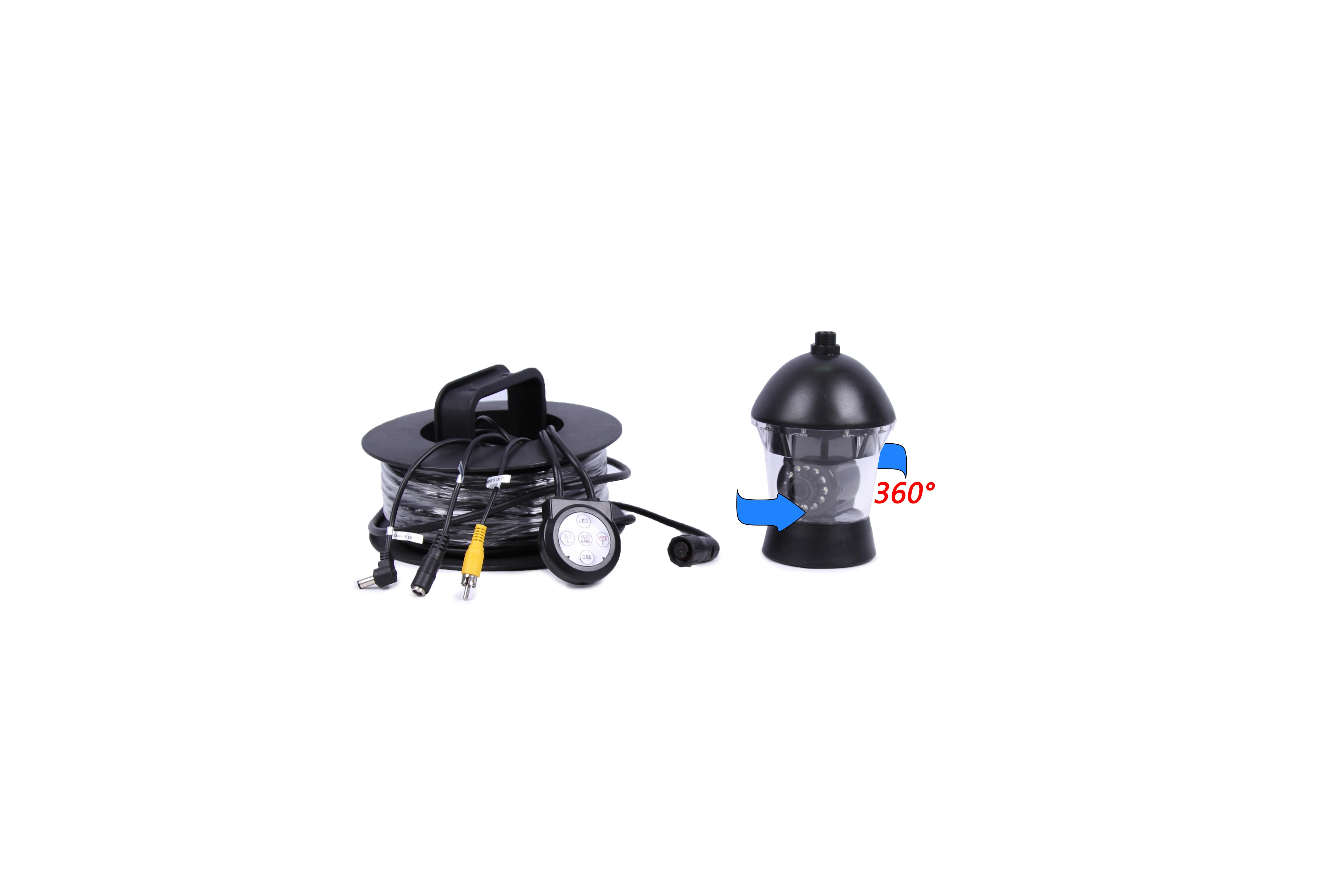 Underwater 20/30/50/100M HD 360 Degree Rotation  Fishing Camera  CMOS Borescope Inspection  Fish Finder Endoscope CCTV  Camera