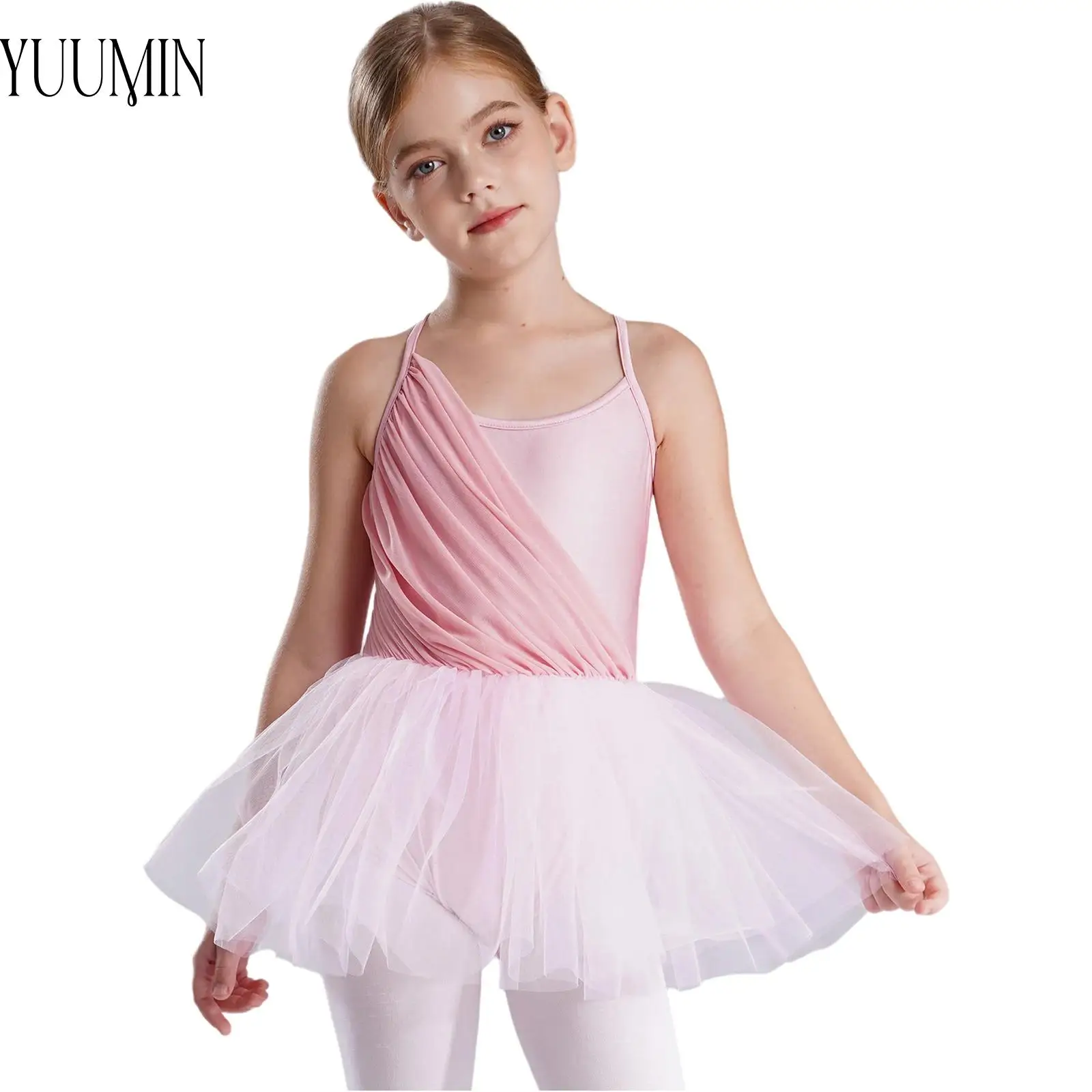 Ballerina Dress Sleeveless Ballet Dance Leotard Tutu Dress Dance Performance&Practice Bodysuit High Quality Good Gift for Girls