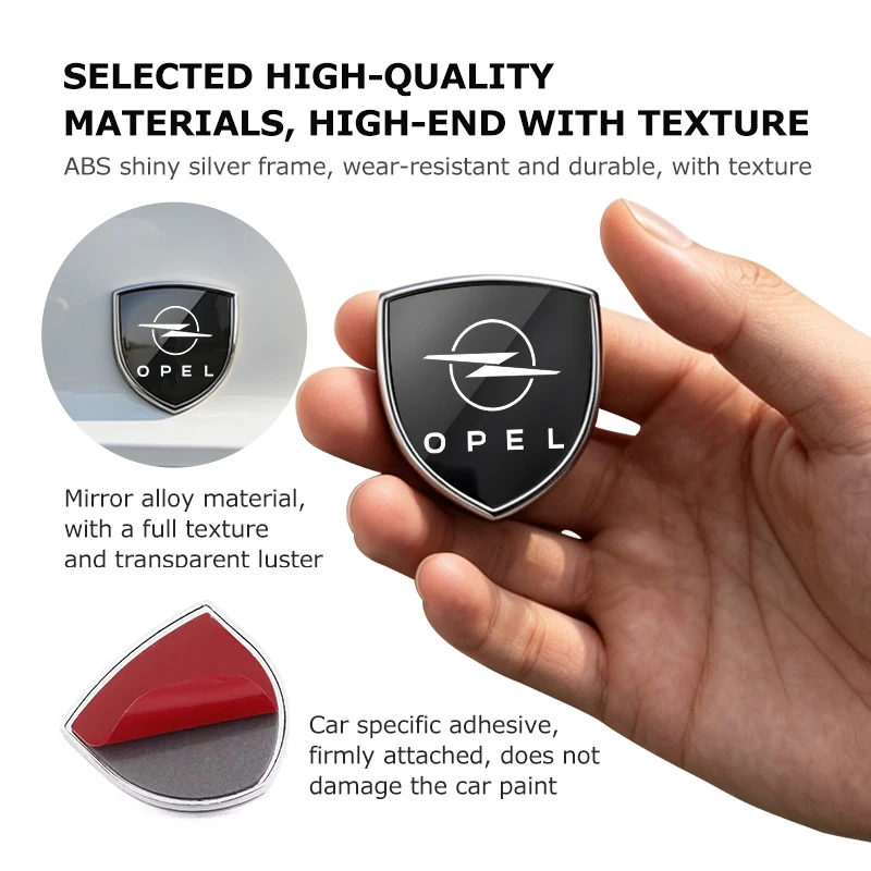 For Opel Metal 3D Car Body Decor Custom Stickers Badge Labeling Insignia Corsa Zafira Meriva Mokka Astra H K C D