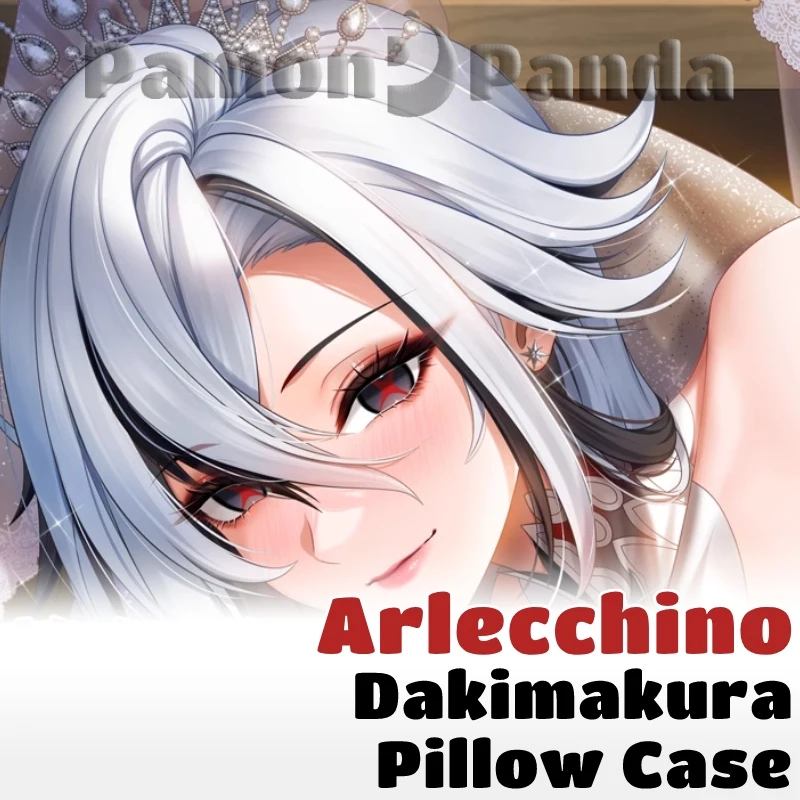 Arlecchino Dakimakura Genshin Impact Pillowcase Hugging Full Body Pillow Case Sexy Cushion Cover Home Bedding Decor Otaku Gift