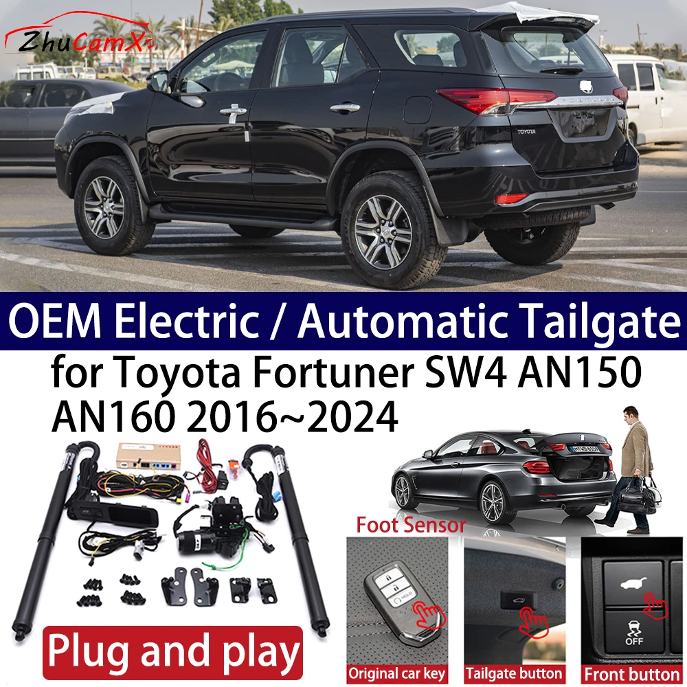 

ZhuCamX for Toyota Fortuner SW4 AN150 AN160 2016~2024 Car OEM Power Electric Automatic One-Click Smart Liftgate Tail Gate Opener