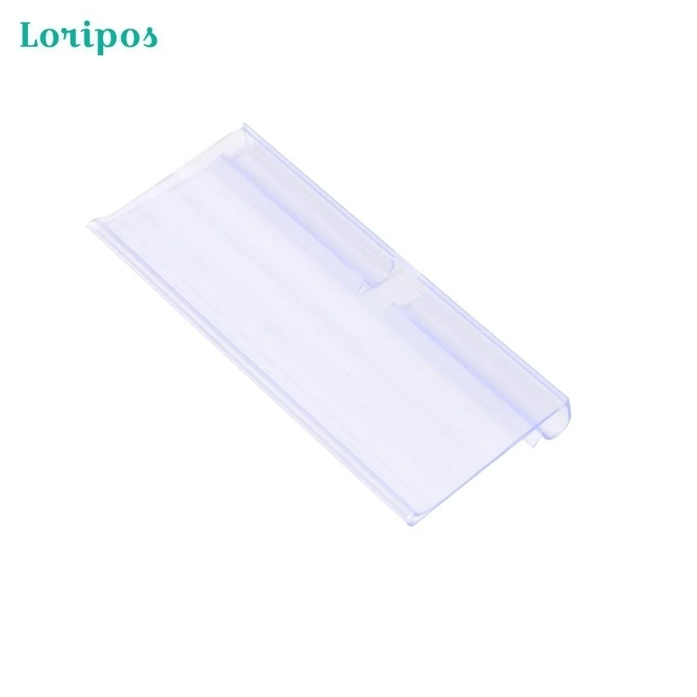 10pcs Supermarket Clear Pvc Price Tag Sign Label Display Holder Price Advertising Promotion Name Card Shelf Talker Clips Holders