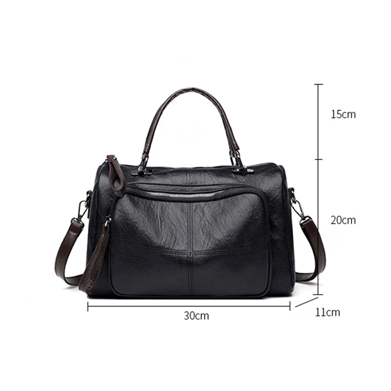 Vintage Soft Leather ,Handle Bag Women ,Brands Handbag ,Large Capacity Shoulder Crossbody Bag ,Travel Business Hand Bag Tote