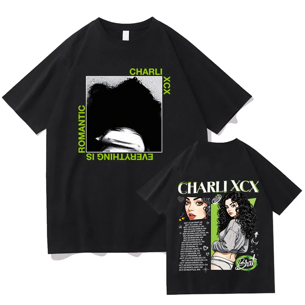 Charli Xcx T-shirt Graphic Printing Women Hip Hop Casual Tee-shirt Short Sleeve Cotton O-neck Tshirt Sudaderas Gothic Retro Tops