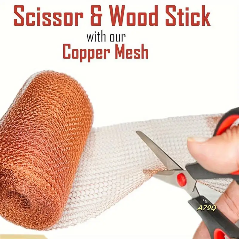 

9Pcs 12.7Cmx3meter Copper Knitted Wire Mesh Rustproof Copper Mesh Roll For Rodent Copper Mesh For Garden House Ideal DIY