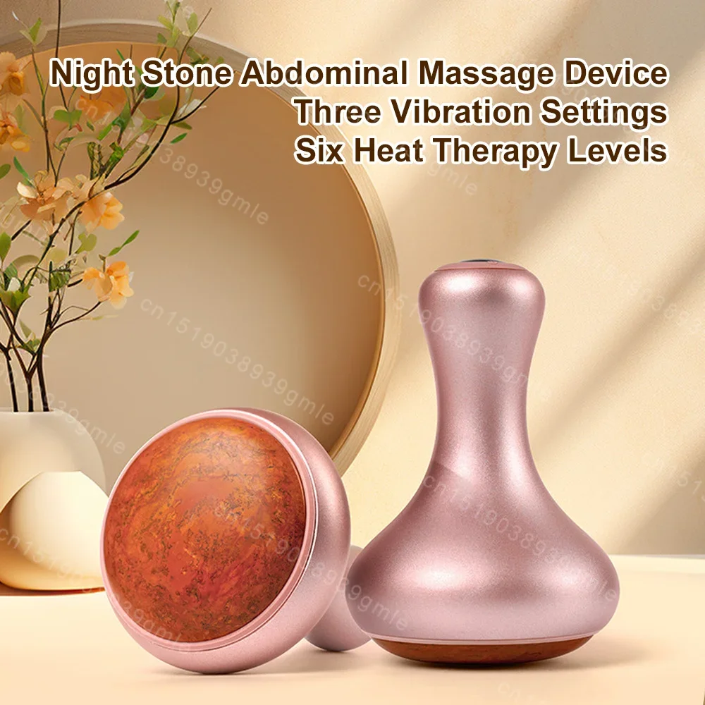 Electric Hot Stone Guasha Massager Vibration Lymphatic Drainage Fat Burner Body Detox Physiotherapy Back Waist Massage Scraping