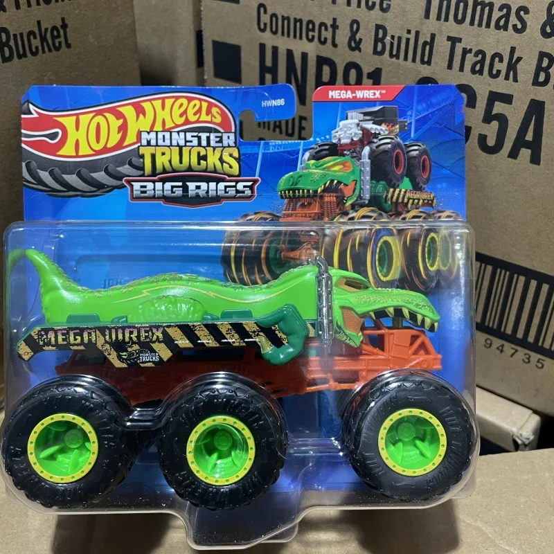 ماتيل هوت ويلز 1/64 شاحنات مونستر سلسلة الحفارات الكبيرة ميجا ريكس تايجر شارك تحصيل سيارات لعب دييكاست لعبة هدية هدايا السيارة #6