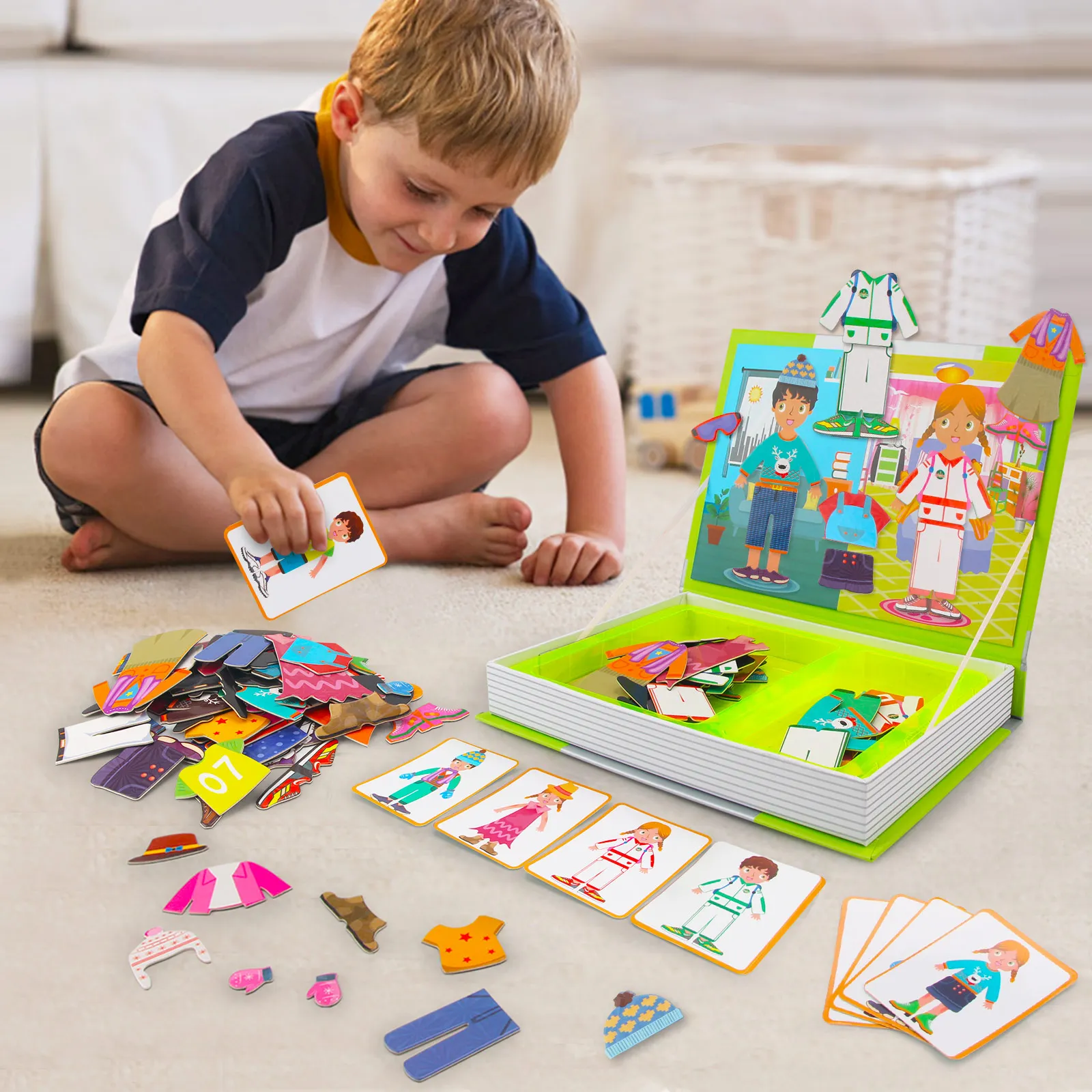 Magnetic Puzzle Book Kids Intelligent 3D Jigsaw Toys Brain Training Games Montessori Educational Toys for Kids Gifts Xmas Toys