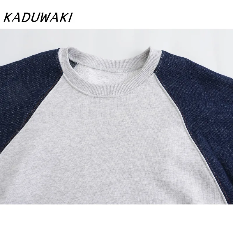 KADUWAKI أزياء المرأة 2 قطعة مجموعة الدنيم البلوز بلوزات و خمر مرونة عالية الخصر السراويل الإناث شيك سيدة فستان أطفال مع سروال داخلي