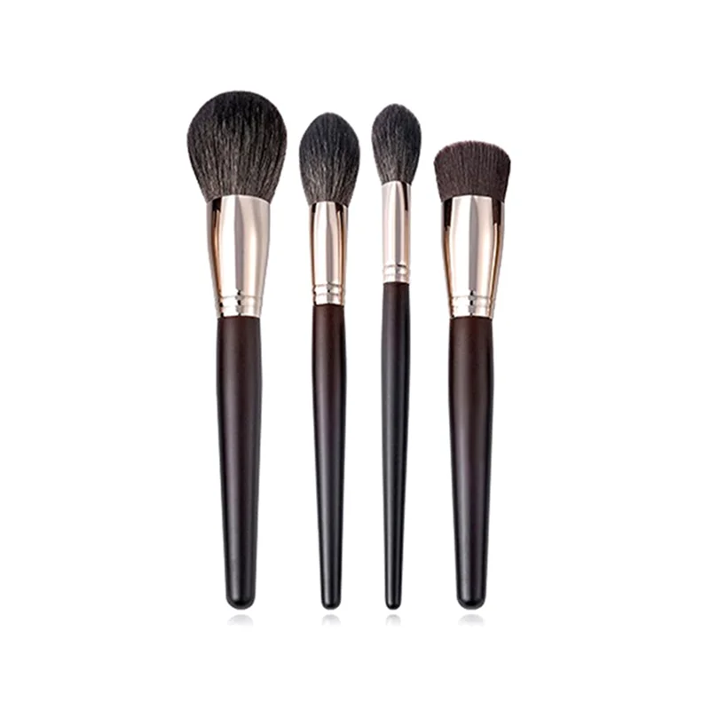 A05G-15Pcs Juego de brochas de maquillaje, brocha para base de pelo de Animal, brocha para polvos sueltos, brocha para sombra de ojos, suministros de belleza