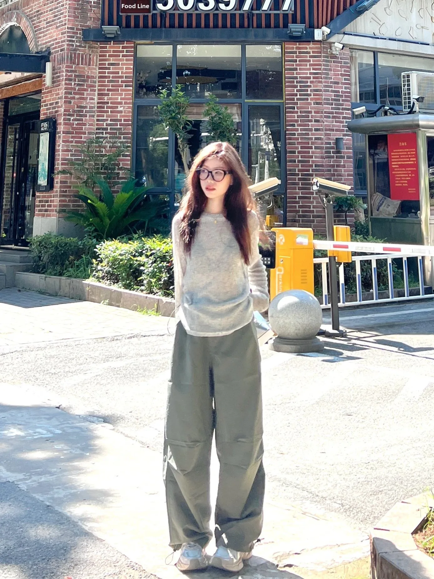 Gray Unique Long Sleeve Women's Top Summer Korean Style plus Size Slimming Small Audience Design Sun Protection Cover up T-Shirt