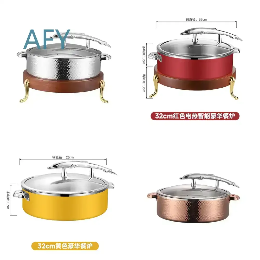 304 Stainless Steel Buffet Stove for Induction Cooker Electric Heating Hotel Commercial Use Food Warmer Pot Hot Plate