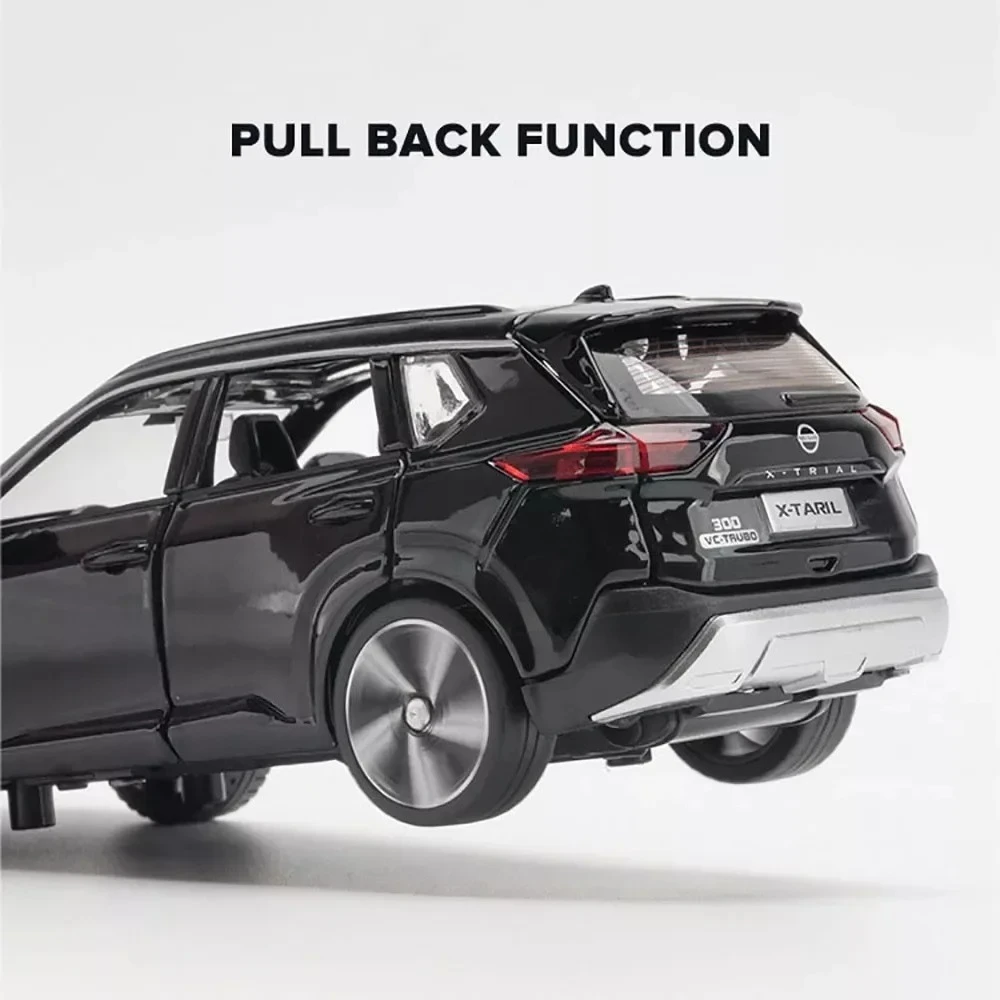 Modello di auto giocattolo X-Trail in scala 1:32 pressofuso in lega modello pull back veicolo con suono e luce collezione regalo giocattolo festival per ragazzi