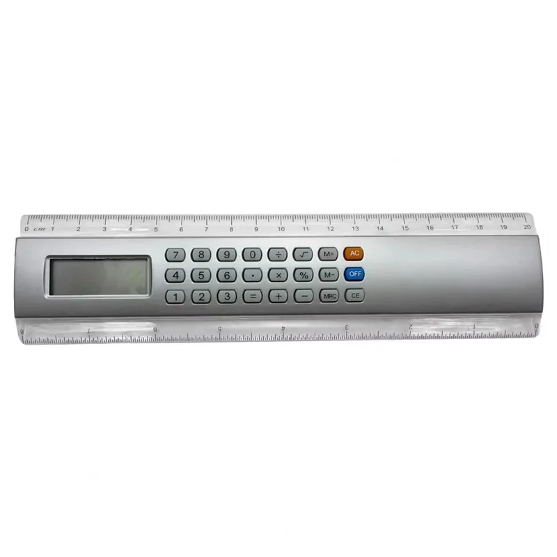 AM-Ruler Calculator Pocket Size 20Cm Mini 8 Digits Handheld Multifunctional Counting Calculator Ruler