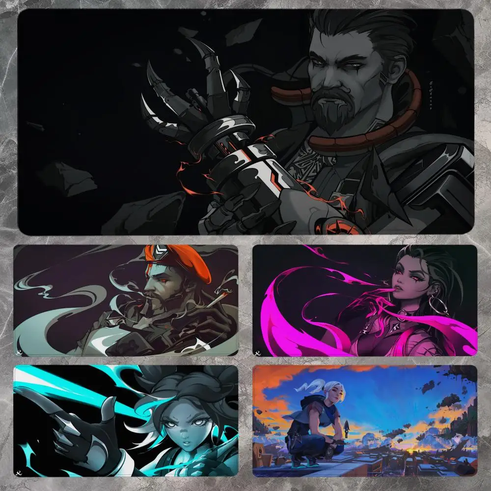 

Коврик для мыши Valorant 90x40 см, нескользящий игровой коврик для мыши, геймерский коврик для киберспорта, игровой механический коврик для клавиатуры XXL, настольный коврик