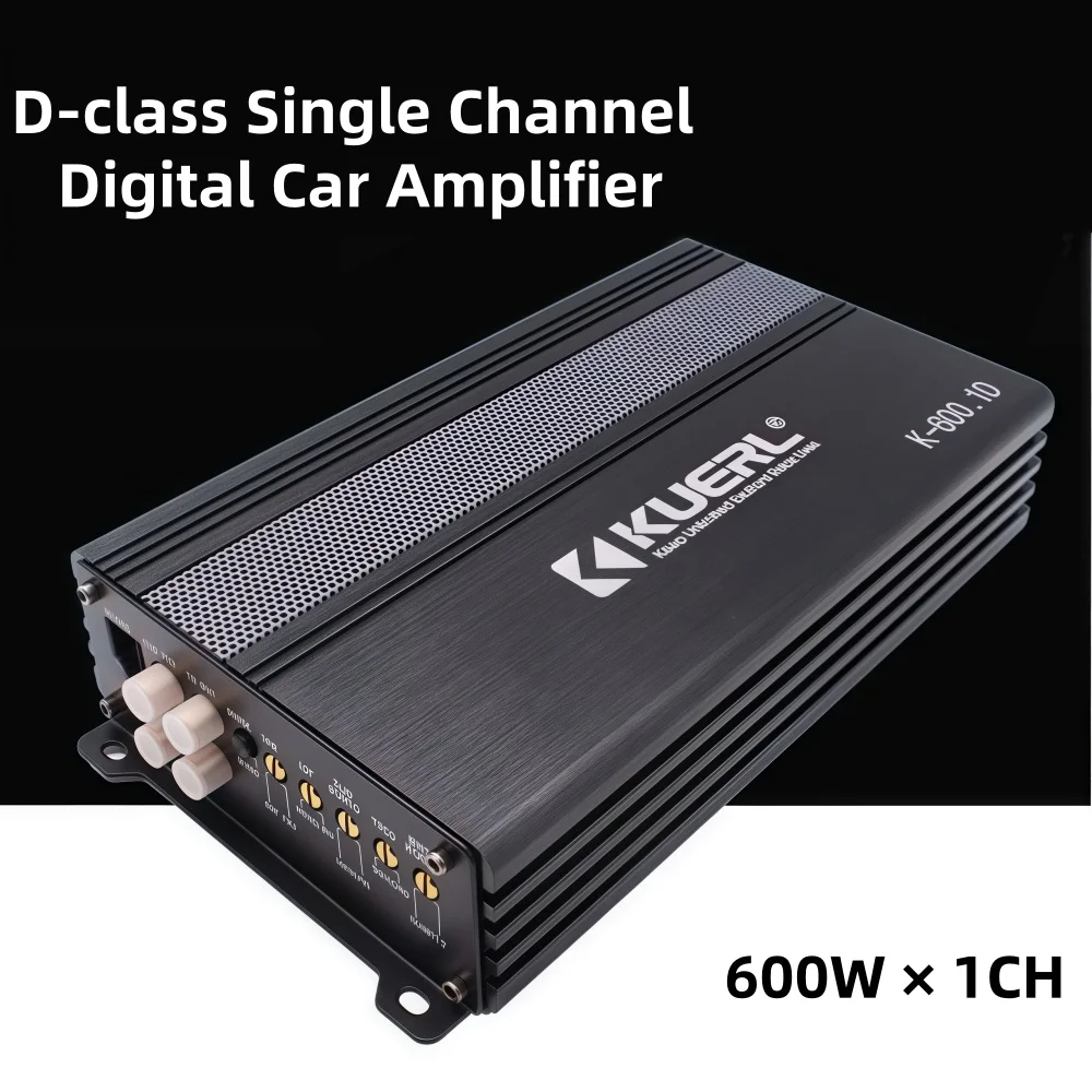 

Цифровой автомобильный усилитель класса D, 12 В, одноканальный, высокая мощность, 600 Вт, моно автомобильный усилитель мощности, аудио, стерео, модификация автомобильного аудио