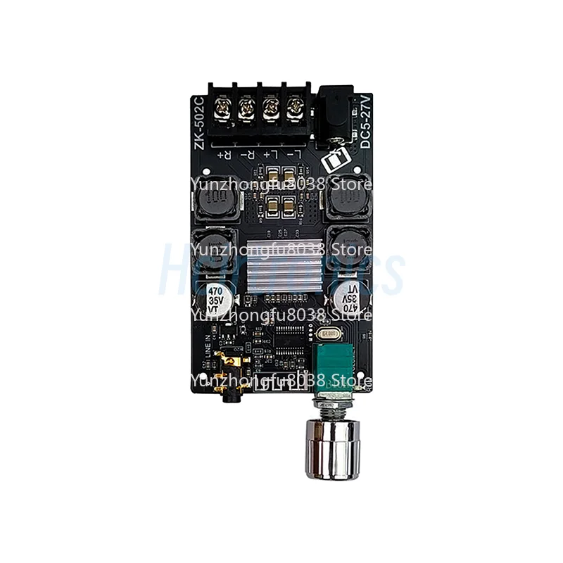 ZK-502C HIFI Wireless BT 5.0 TPA3116 Digital Power Audio Amplifier Board TPA3116D2 50WX2 Stereo view 3