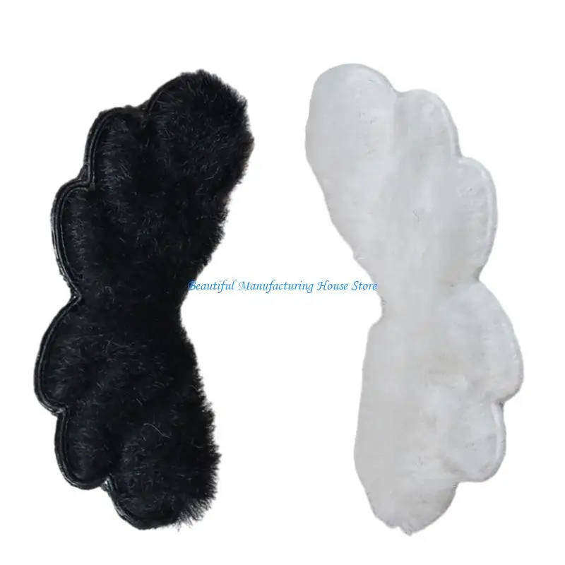 E56A Plush Wing Appliques Headbands Decors Clothing Garments Crafting Supply - Image 5