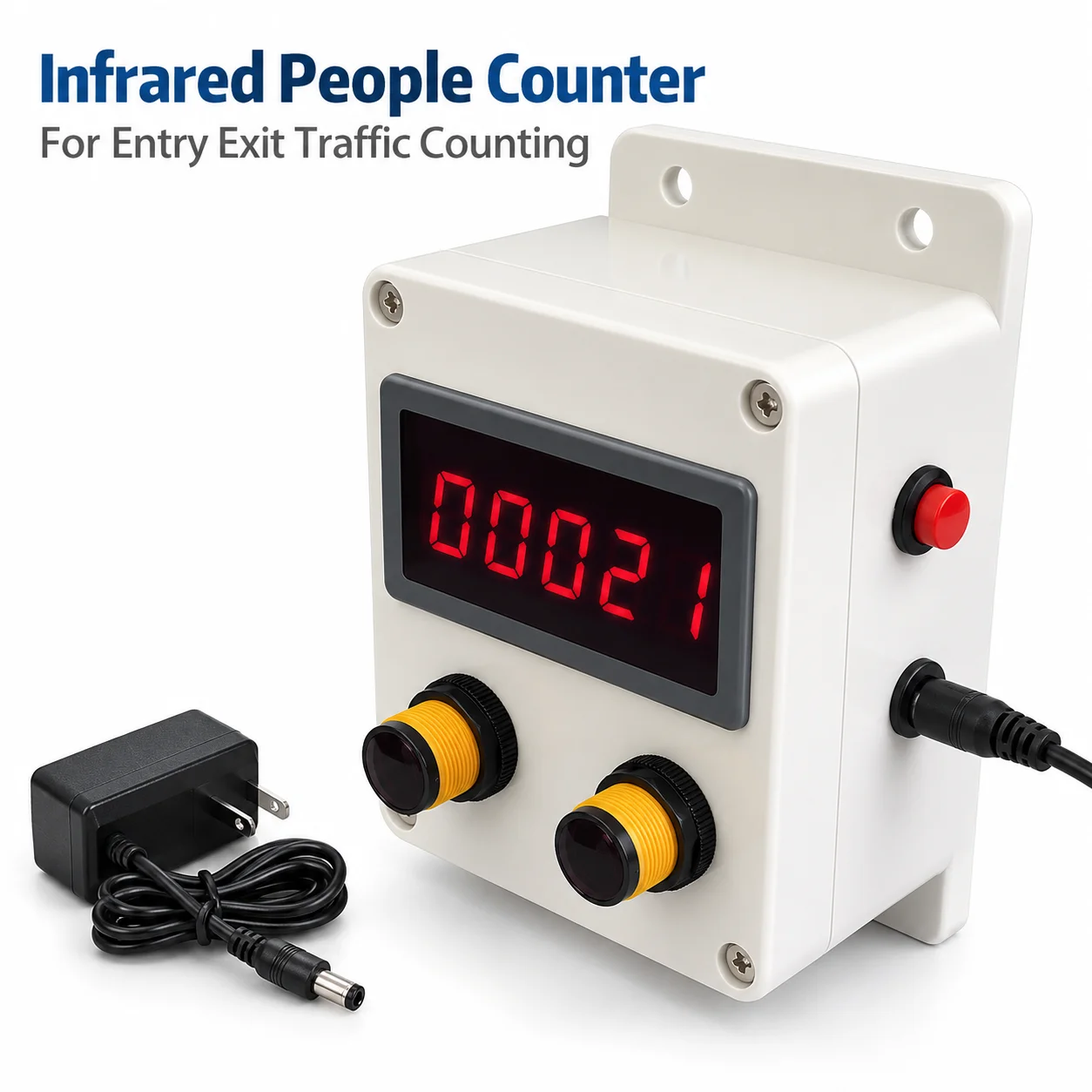 AOLIVIYA Infrared People Counter Bidirectional Foot Traffic Counter Digital Visitor Counting Sensor For Retail Store Entrance