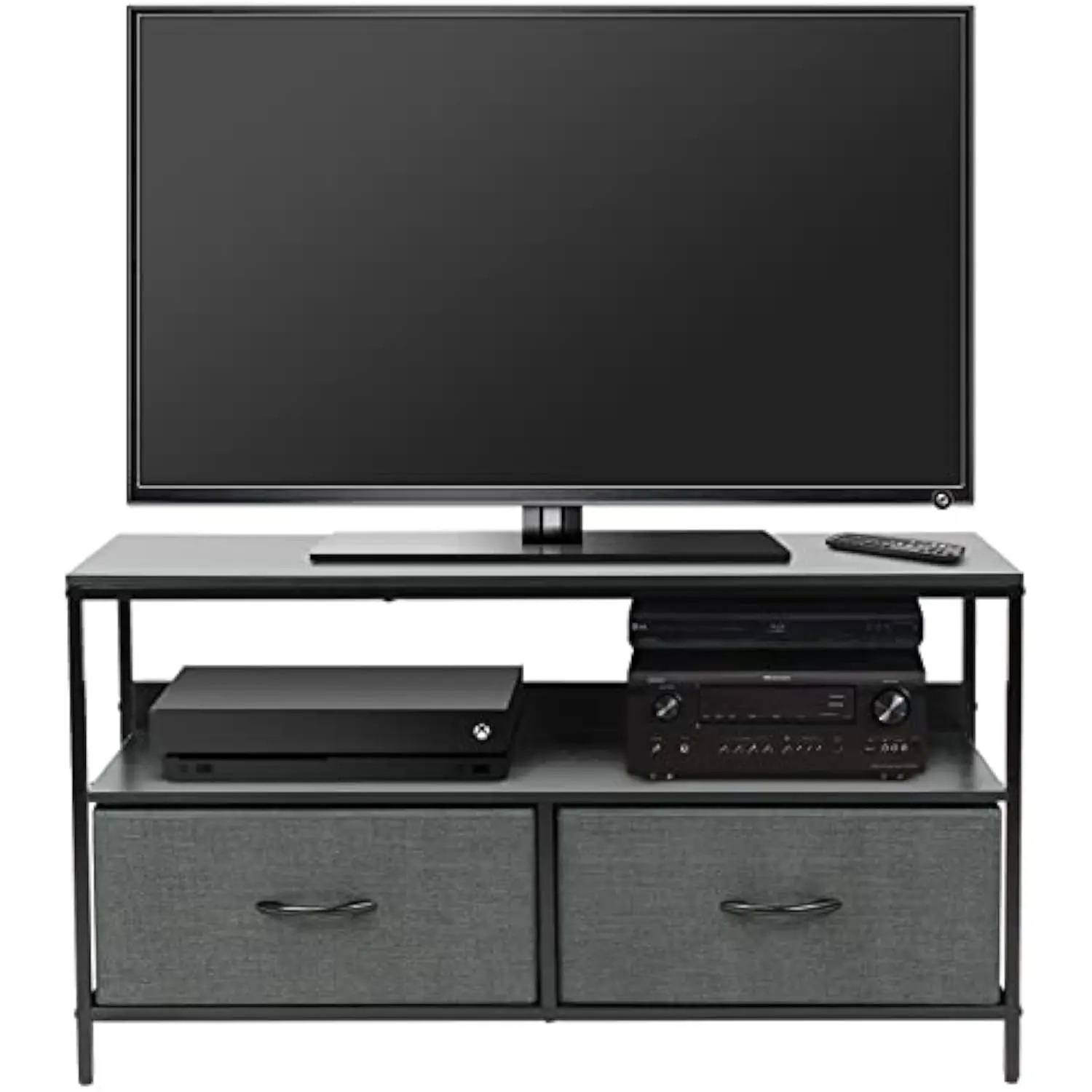 

Tv Stand Dresser with 2 Drawers - Television Riser Chest with Storage - Bedroom, Living Room, Closet & Dorm Furniture