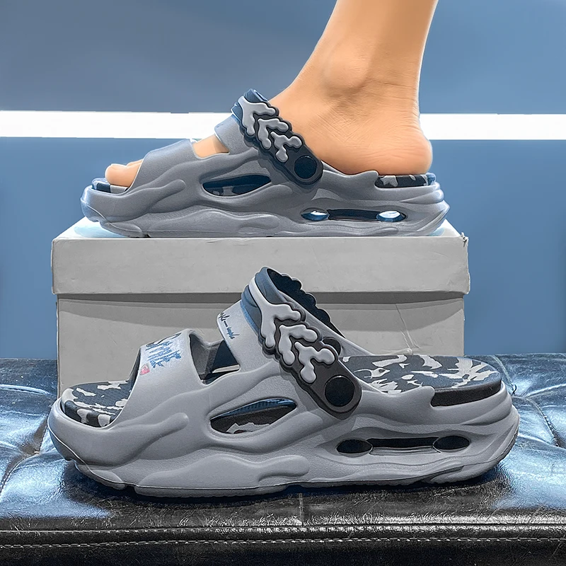 Summer Men's Slip-On Outdoor Sports Shoes Anti-Slip Comfortable Water Shoes Beach Sandals Fashionable Trendy Korean Style view 3