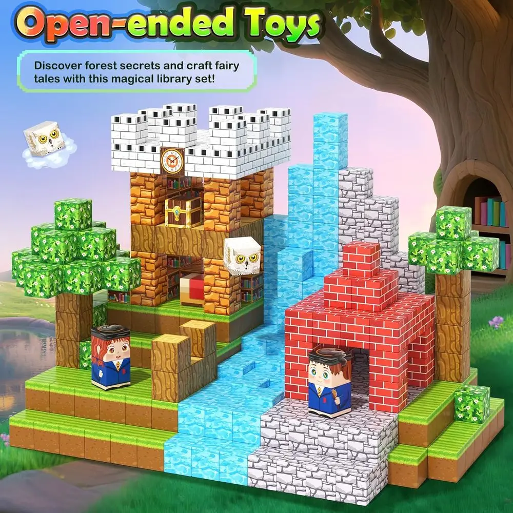 Magnetic Building Blocks - 150-Piece STEM Toy for Kids, Montessori-Inspired Magnet Cubes, Ages 3-12