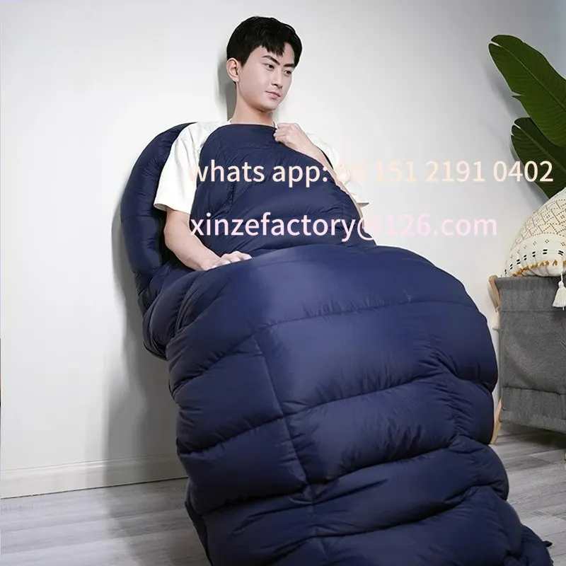 

Wide lengthened down hair sleeping bag outdoor camping winter