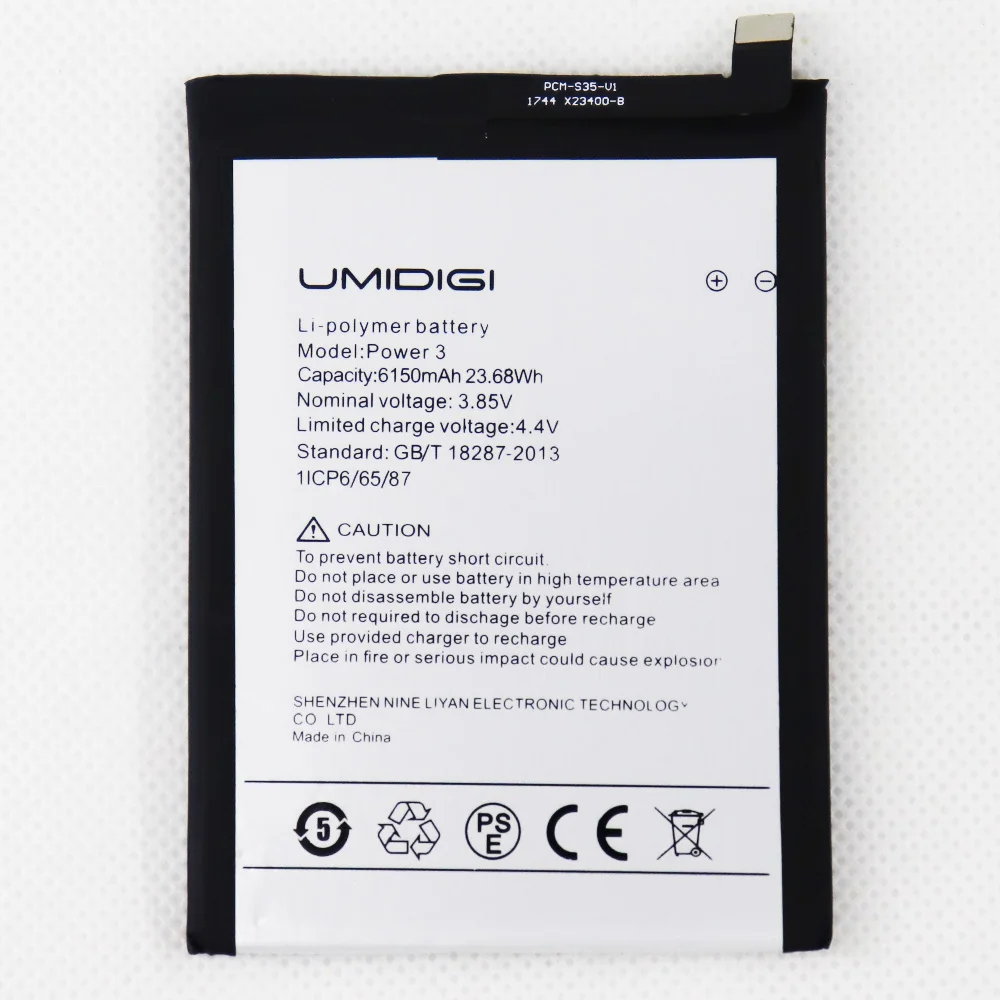 2pcs 5pcs 10pcs 2024 Years 6150mAh Original Replacement Battery For UMI Umidigi Power 3 Power3 Mobile Phone Battery