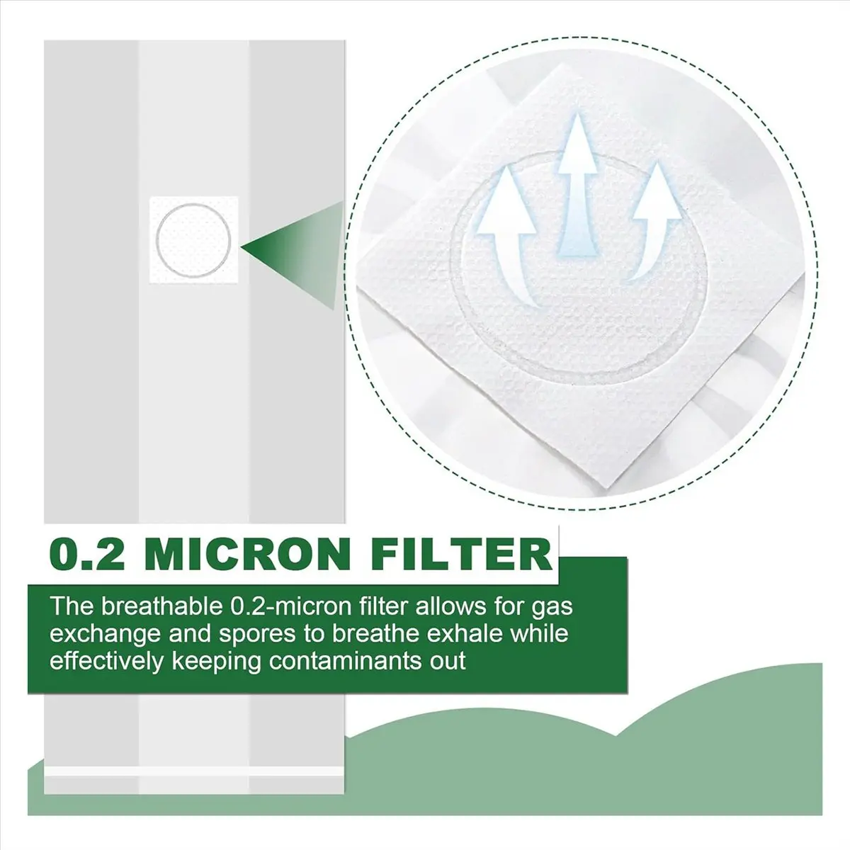 AA83 Mushroom Grow Bags,25 Pack Polypropylene Mushroom Spawn Bag 8X5X20Inch with Breathable for Substrates Strong Tear