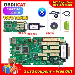 2020.23 + Keygen Full Set obd2 single pcb a Board OBD2 diagnostic scanner for truck scanner tool with NEC Relay Real 9241A Chip