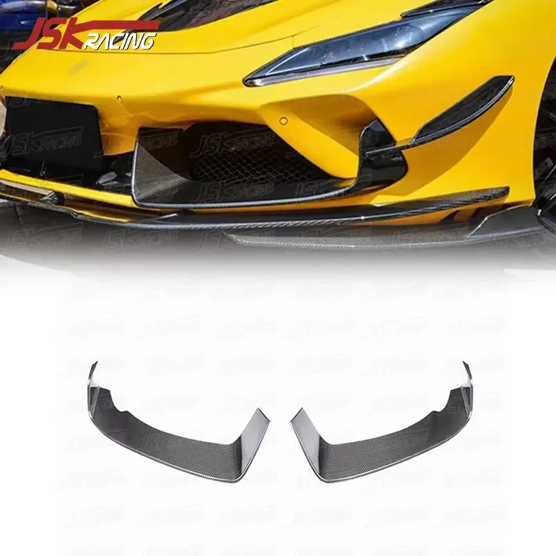 PT Style Dry Carbon Fiber Front Splitter for 2019-2021 Fer-ra-ri F8
