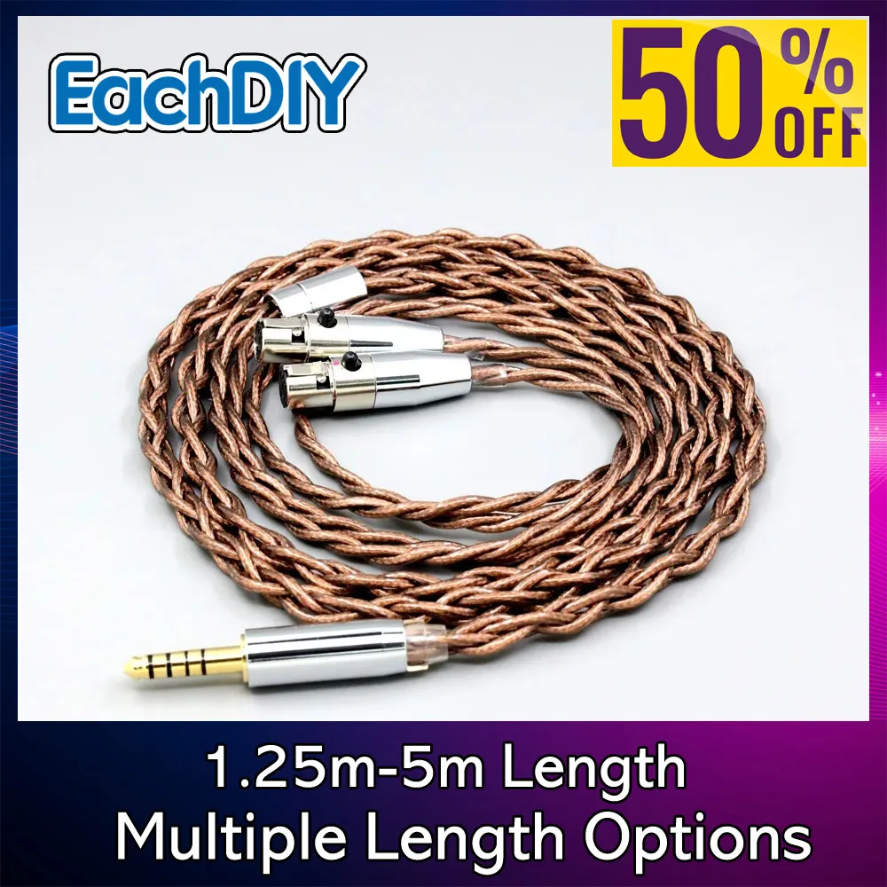 99% 24k الذهب 7n الفضة النقية الجرافين درع سماعة كابل ل Monolith M1570 Monolith بواسطة Monoprice AMT Planar 8539