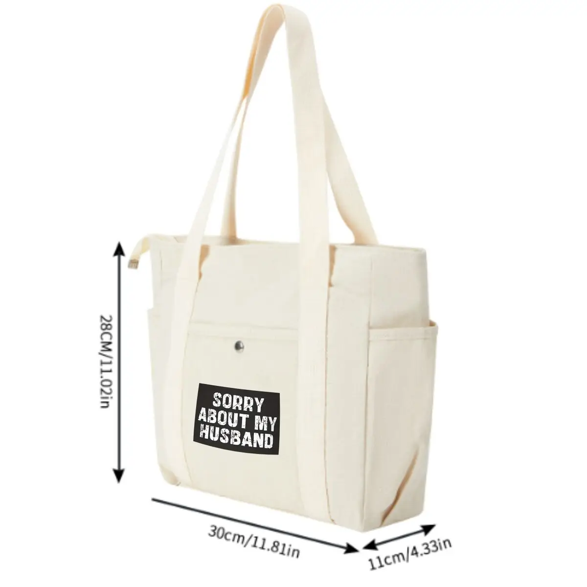 Lo siento sobre mi marido bolso de lona trabajo viajero llevar traje libro bolso de hombro bolso de compras