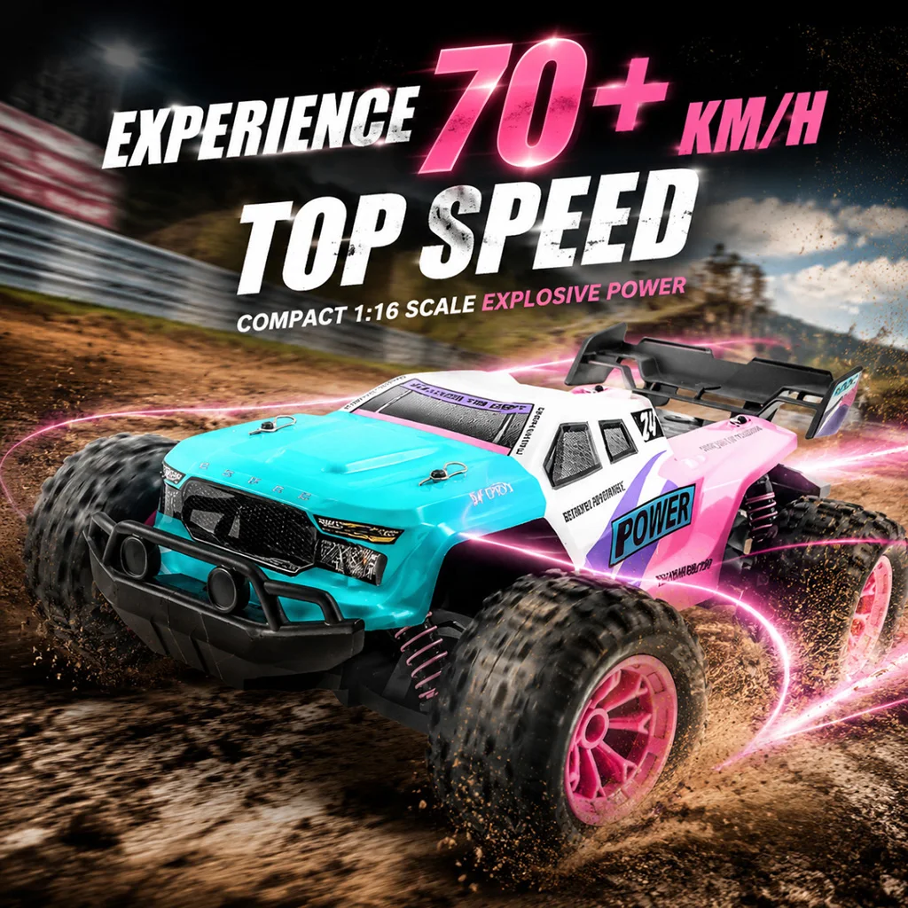 1:16 70KM/H 4WD Remote Control Car Off Road 4x4 RC Car High Speed Buggy Truck Super Brushless Fast Drift Racing Toy Gift for Kid