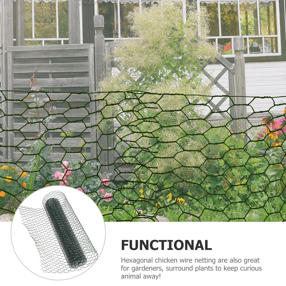

Hexagonal Chicken Wire Panel Poultry Breeding Net Green Galvanized Fence Mesh Long Wide Durable Sturdy Outdoor Safety Plants