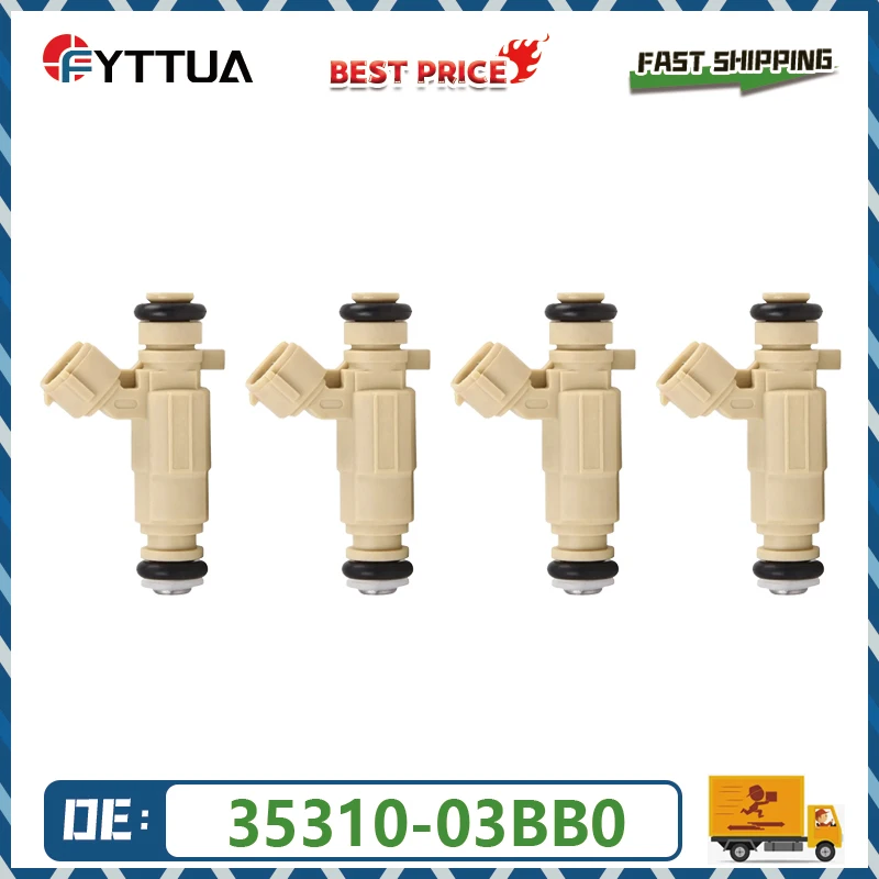 

4pcs Fuel injector 3531003BB0 35310-03BB0 For Kia Picanto 1.0 1.2 Hyundai I10 Engine Parts
