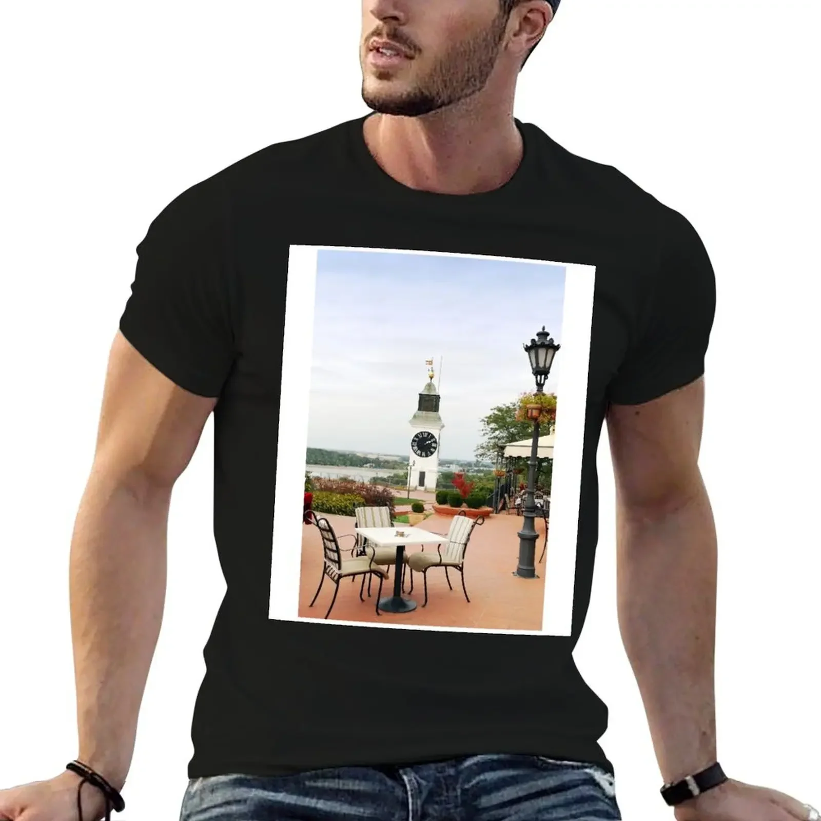 tower clock in Serbia old town Petrovaradin T-Shirt for a boy sublime vintage graphics mens t shirt graphic